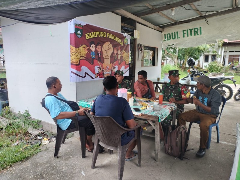 Babinsa Koramil 03/Minas Sosialisasikan Nilai Pancasila di Kampung Pancasila Minas Jaya