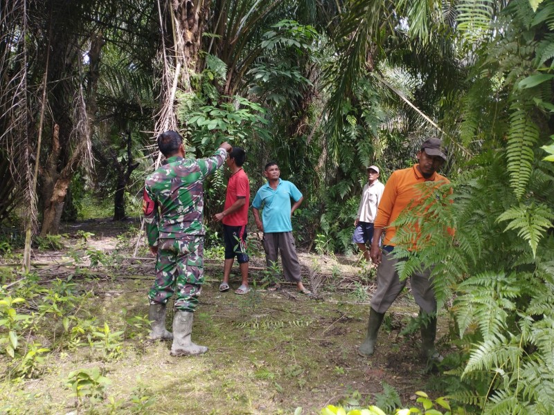 Cegah Karhutla, Babinsa Koramil 03/Sungai Sembilan Patroli dan Sosialisasi di Lubuk Gaung