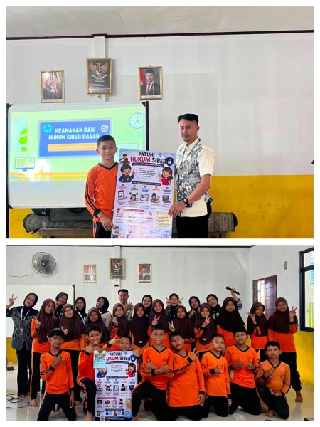 KKN UHT Pekanbaru Edukasi Hukum Cyber Sejak Dini, Siswa MI Al-Ikhwan Diajak Bijak dan Aman di Dunia Digital