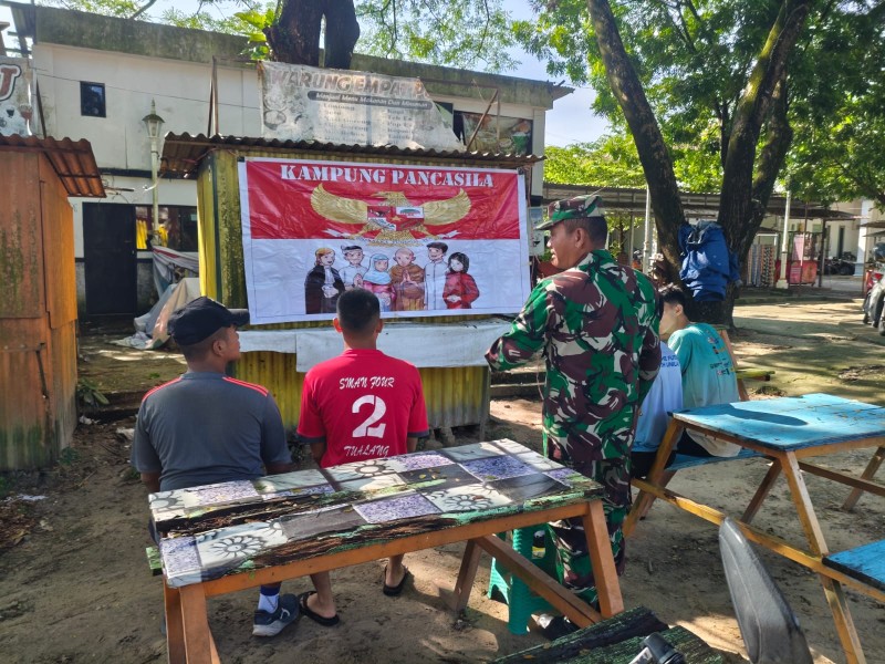Serka Alexander Sigalingging Sosialisasikan Nilai-Nilai Pancasila di Kampung Pancasila Perawang