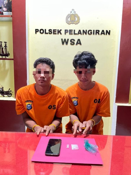 Polsek Pelangiran Ungkap Kasus Sabu, Dua Buruh Kontraktor Diamankan