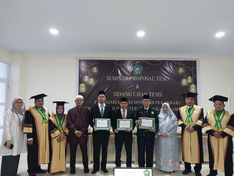 Tiga Mahasiswa Pascasarjana IAI Diniyyah Pekanbaru Lulus Ujian Tesis