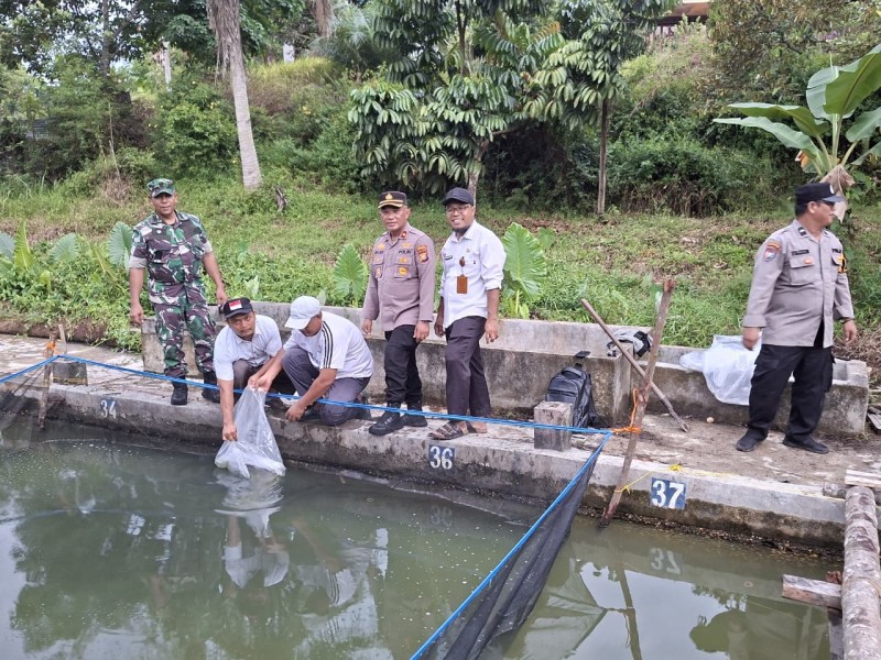 Kapolsek Pasir Penyu Dorong Budidaya Kolam Ikan Demi Perkuat Ketahanan Pangan Nasional