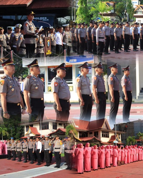 Polres Inhil Gelar Upacara Kenaikan Pangkat Periode 1 Januari 2026
