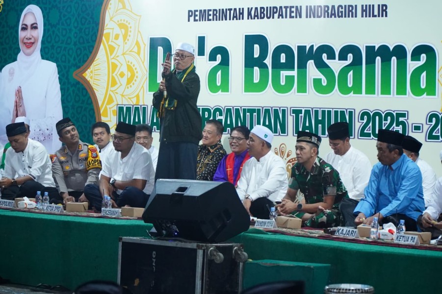Dandim 0314/Inhil Hadiri Zikir dan Doa Bersama Sambut Tahun Baru 2026