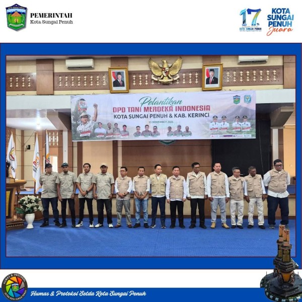 Wawako Azhar Hamzah Hadiri Pelantikan Tani Merdeka: Wujud Sinergi Majukan Pertanian Sungai Penuh dan Kerinci