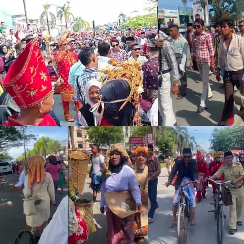 Desa Bagan Laguh Curi Perhatian di Pawai Budaya Pelalawan, Tampilkan Tradisi dan Gaya Jadul yang Fenomenal