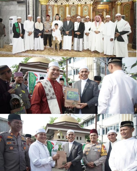Bupati Indragiri Hilir Laksanakan Sholat Idulfitri 1446 H di Masjid Agung Al-Huda