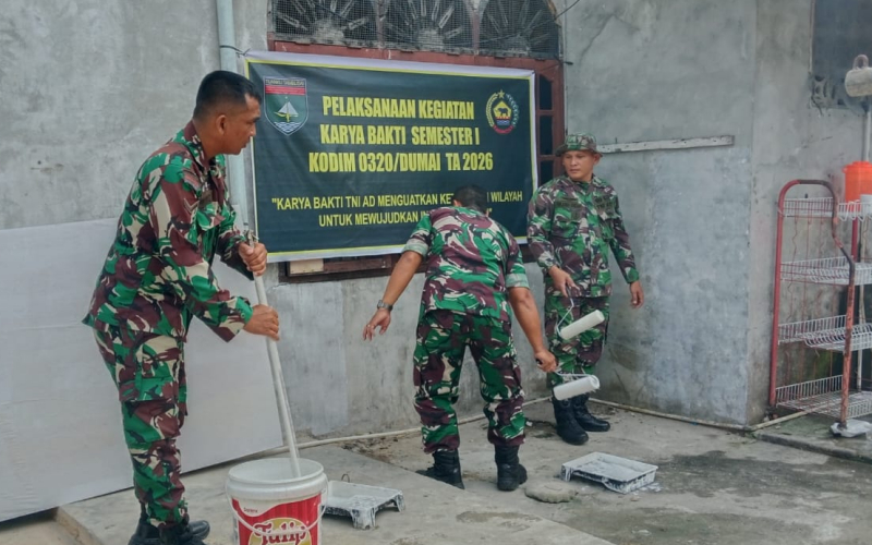 Karya Bakti Kodim Dumai di Panti Asuhan, Bukti Nyata Kepedulian TNI AD untuk Masyarakat