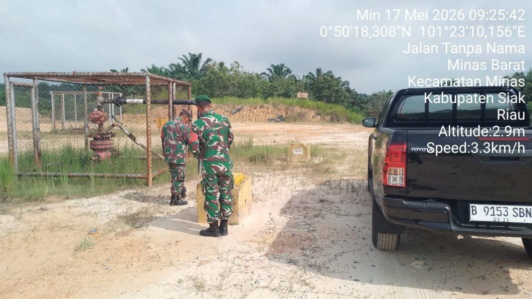 Pelda Benriyadi dan Sertu Joko Purnomo Laksanakan Patroli Binter di Minas Field, Situasi Kondusif