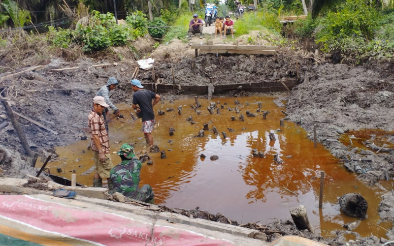 Dandim 0320/Dumai: Jembatan Armco Wujud Kepedulian TNI untuk Masyarakat Sungai Sembilan
