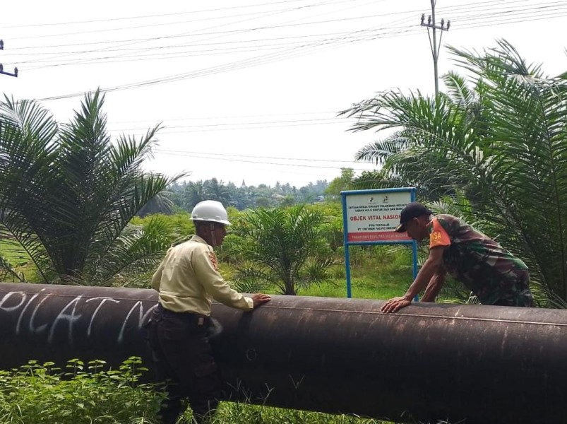Koramil 01/Dumai dan Security PHR Patroli Jalur Pipa Minyak, Pastikan Keamanan Tetap Terjaga