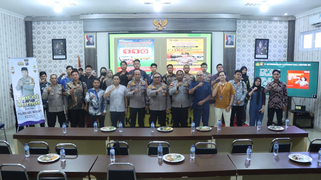 Jumat Curhat Polres Meranti Sosialsasi 110 Layanan Polisi