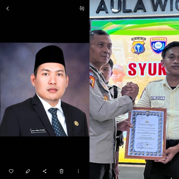 Direktur RSUD dr. Suhatman Mars Kota Dumai menerima Reward Penghargaan dlm rangka Hut Satpam Ke 45