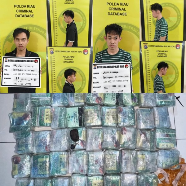 Bawa 44 Kg Sabu, Dua Pemuda Pekanbaru yang Dibekuk Polisi di Lampu Merah Terancam Hukuman Mati