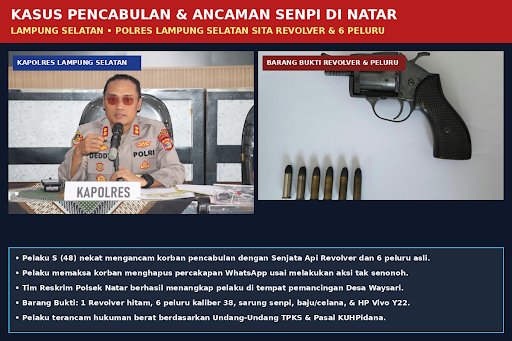Usai Cabuli Korban, Pria di Natar Datang Bawa Pistol dan Ancam Hapus Chat WA