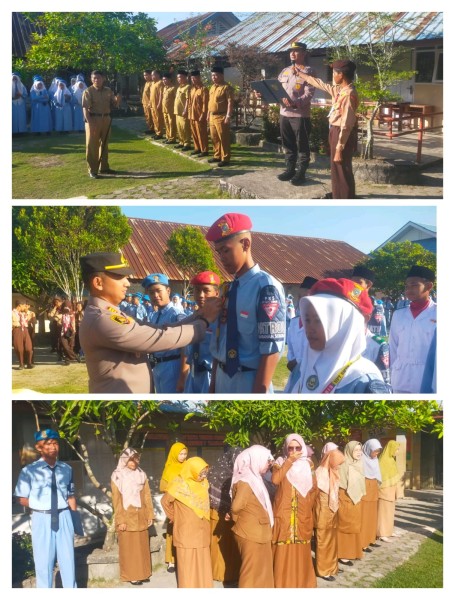 Kapolsek Tambang Lantik Pengurus PKS SMPN 7,  Sosialisasikan Bahaya Narkoba untuk Generasi Muda