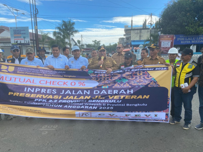 Bupati Bengkulu Selatan Resmikan Titik Nol Preservasi Jalan Let. Tukiran-Raja Khalifa 1,7 KM