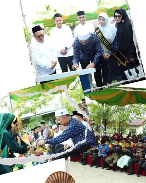 Resmikan  Revitalisasi SMPN 1 Gaung, Bupati H. Herman Berkomitmen Majukan Dunia Pendidikan Di Inhil