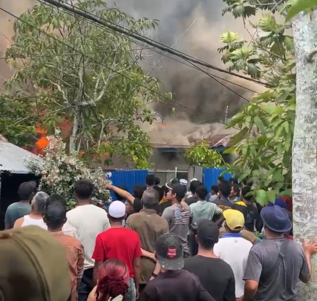 Kebakaran di Reteh Inhil, 23 Rumah Warga Ludes Dilahap Api