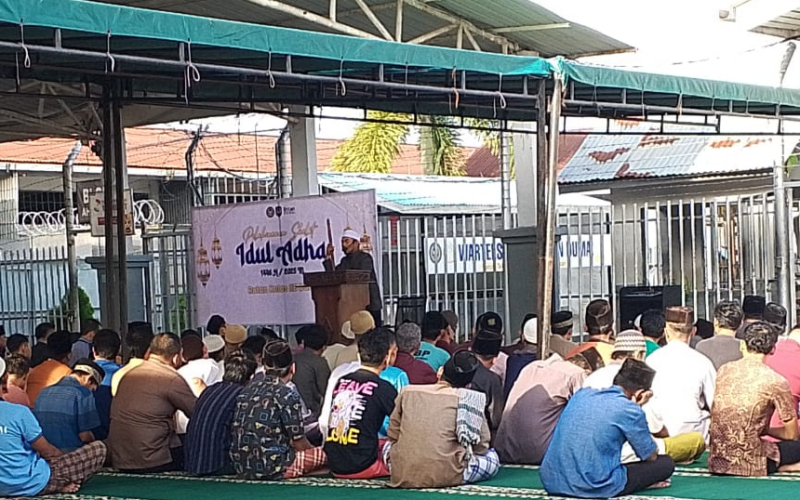 Personel Koramil 01 Jaga Kelancaran Perayaan Idul Adha di Rutan Dumai