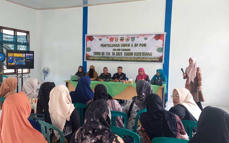 Melalui Penyuluhan Produktif, TMMD Kodim Dumai Bangkitkan Semangat UMKM di Bukit Kapur