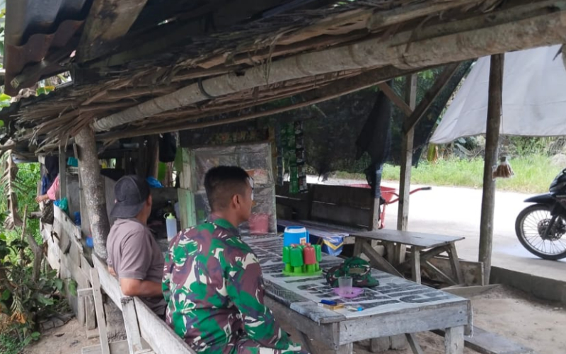 Melalui Komsos, Babinsa Basilam Baru Perkuat Pembinaan Wilayah