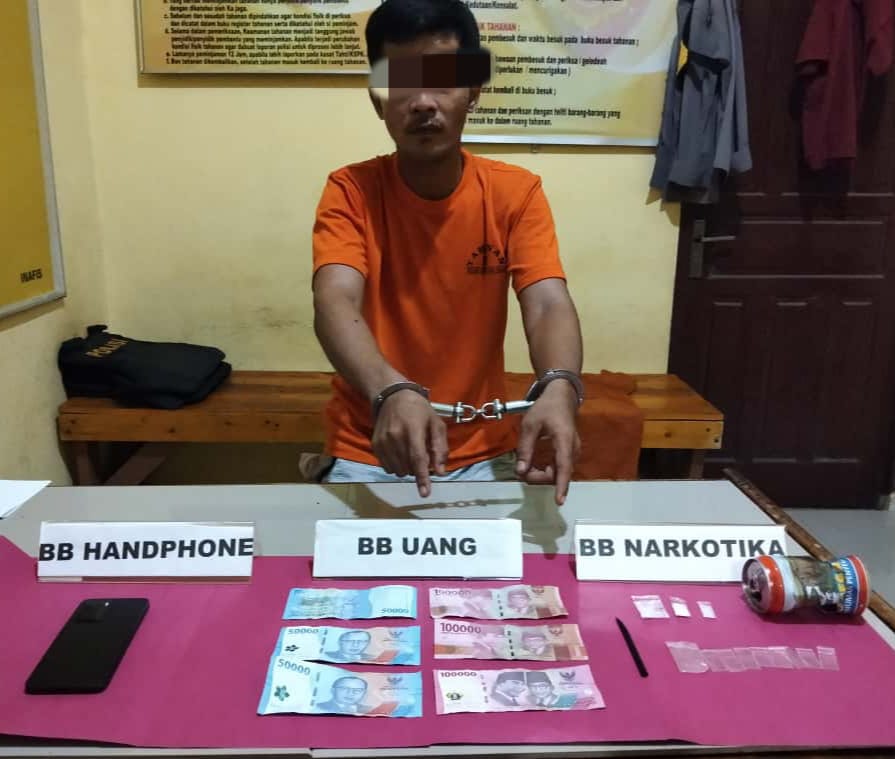 Warga Desa Penghidupan Ditangkap Polsek Kampar Kiri Hilir, Sabu-sabu 1,64 Gram di Amankan!