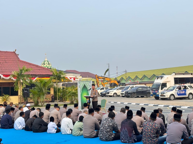 Bencana Asap Dan Karhutla Serta Cuaca Ekstrem, Polres Inhu Gelar Sholat Istisqo Dan Doa Bersama