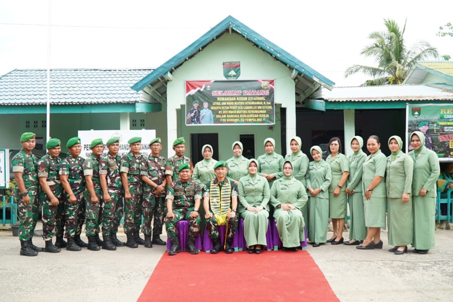 Dandim 0314/Inhil Kunker ke Koramil 03/Tempuling, Perkuat Koordinasi dan Soliditas Prajurit