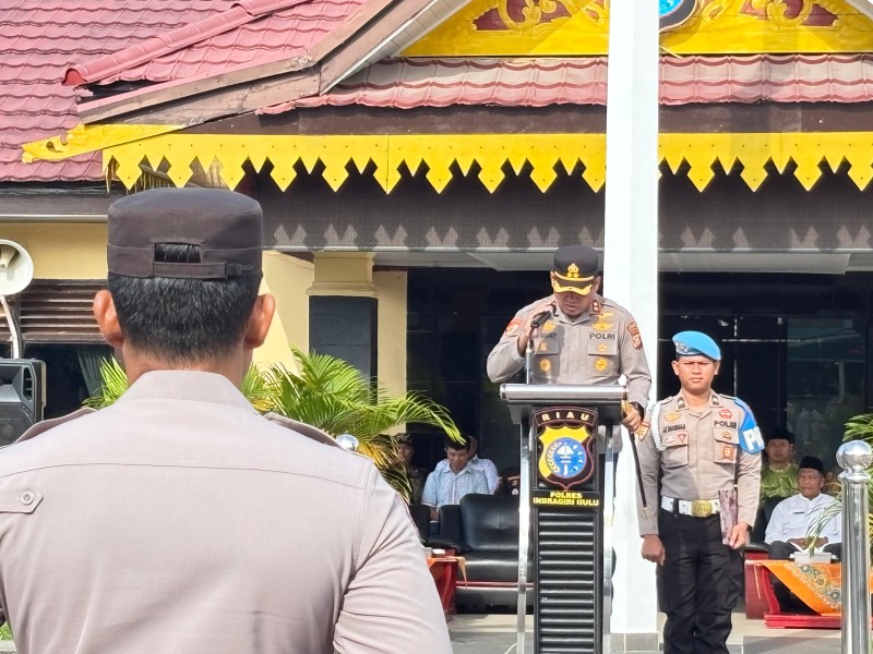 Ciptakan Situasi Kondusif Bersama Elemen Masyarakat, Polres Inhu Gelar Apel Sabuk Kamtibmas