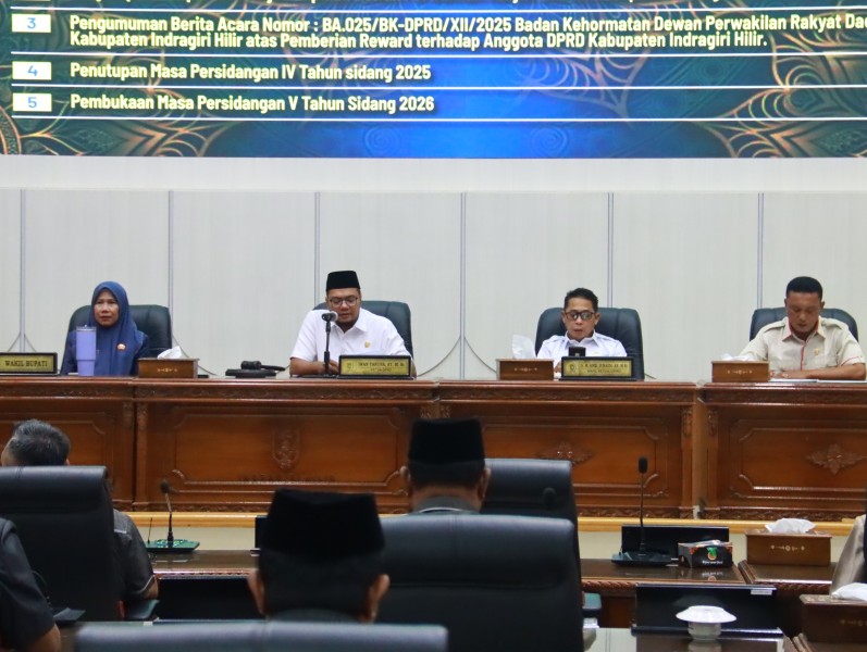 Wabup Inhil Hadiri Paripurna DPRD Pembukaan Masa Persidangan V Tahun 2026