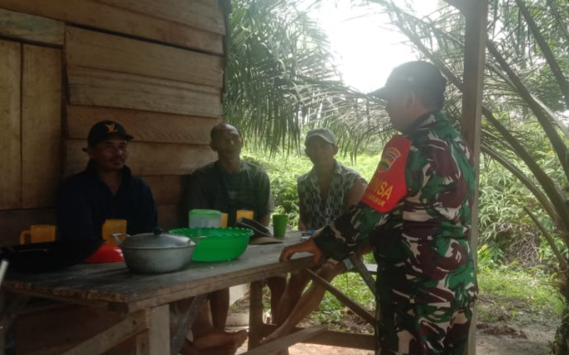 Kegiatan Rutin Koramil 02, Patroli Jaga Wilayah Bebas Karhutla