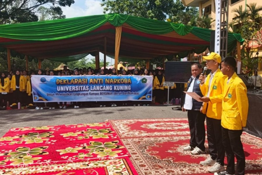 Bersama BNN, 2.900 Mahasiswa Unilak Pekanbaru Nyatakan Perang terhadap Narkoba