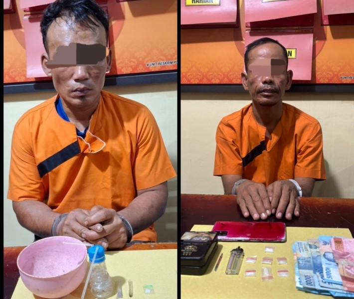 Salon Jadi Sarang Peredaran Narkoba, Polsek Peranap Ringkus Dua Tersangka