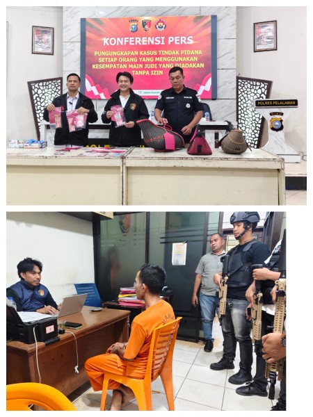 Polres Pelalawan Bongkar Arena Judi Sabung Ayam dan Qiu-Qiu, Sembilan Tersangka Ditetapkan