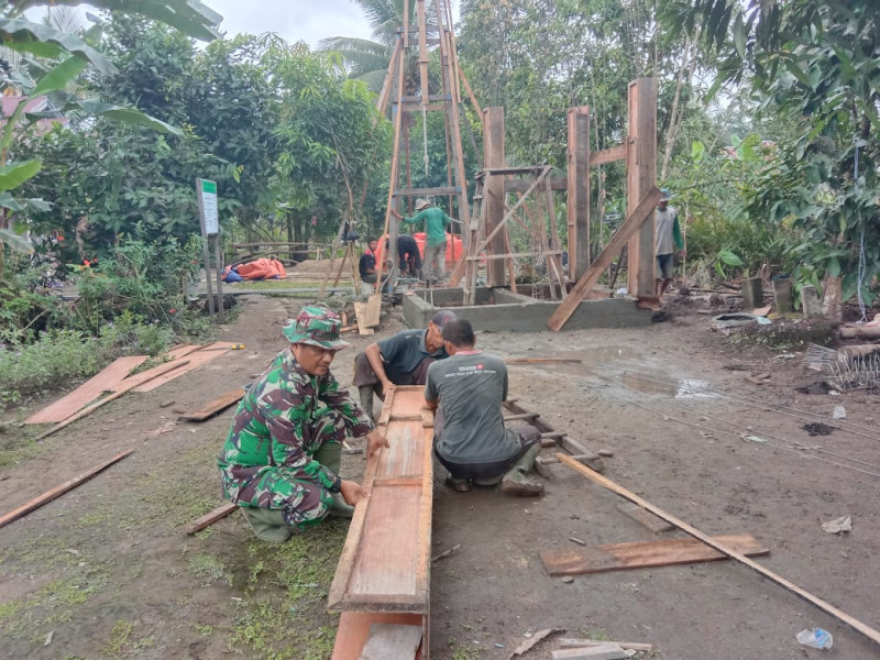 Babinsa Koramil 06/Kateman Terus Genjot Pembangunan Sumur Bor dalam TMMD ke-123