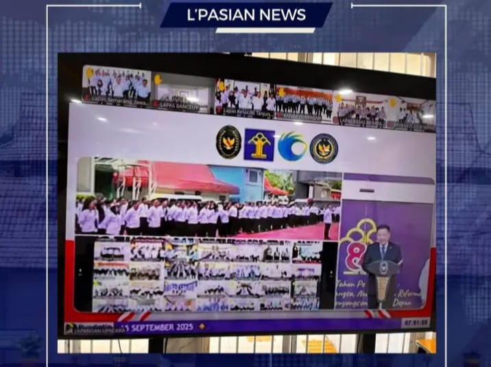 Lapas Kelas IIB Pasir Pangarayan Ikuti Apel Bersama Pegawai Kemenko Hukum, HAM, Imigrasi, dan Pemasyarakatan Secara Virtual