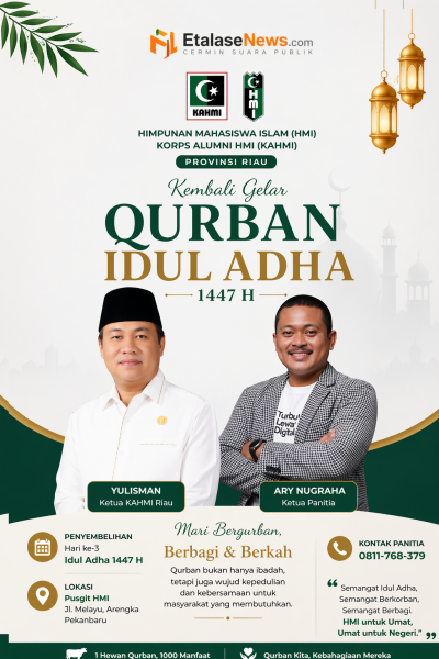 HMI dan KAHMI Riau Kembali Gelar Qurban Idul Adha 1447 H, Kader Diajak Berkurban dan Berbagi
