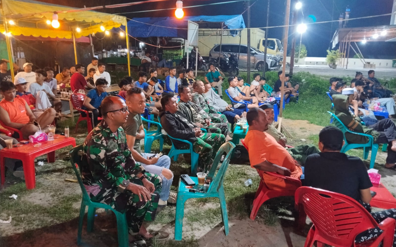 Nobar Spanyol vs Prancis, Kodim 0320 Dumai Perkuat Kedekatan TNI dengan Masyarakat