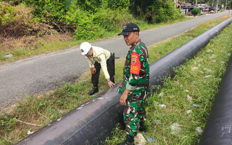 Babinsa Kolaborasi Bersama SKK Migas Patroli Keamanan