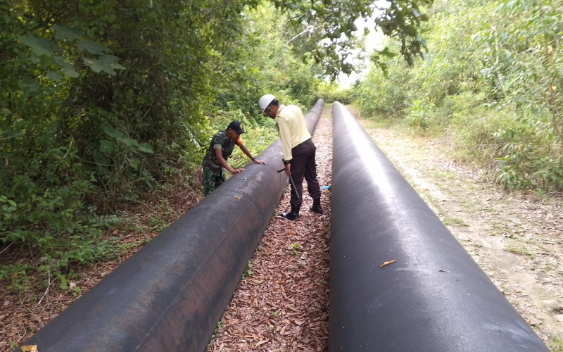 Jaga Objek Vital Nasional, TNI dan SKK Migas Patroli Sepanjang Jalur Pipa Dumai