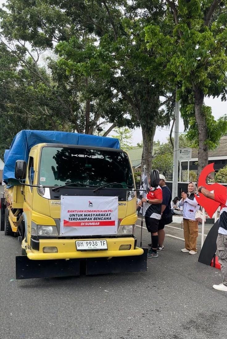 PSI Inhil Ikut Lepas Bantuan Kemanusiaan untuk Sumbar