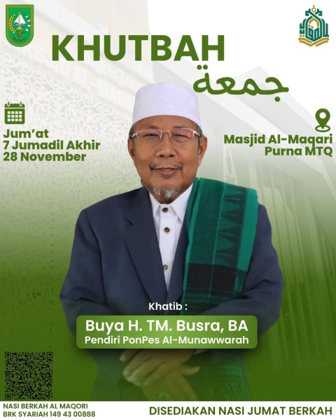 Buya Busra Khatib Salat Jumat di Masjid Al-Maqari