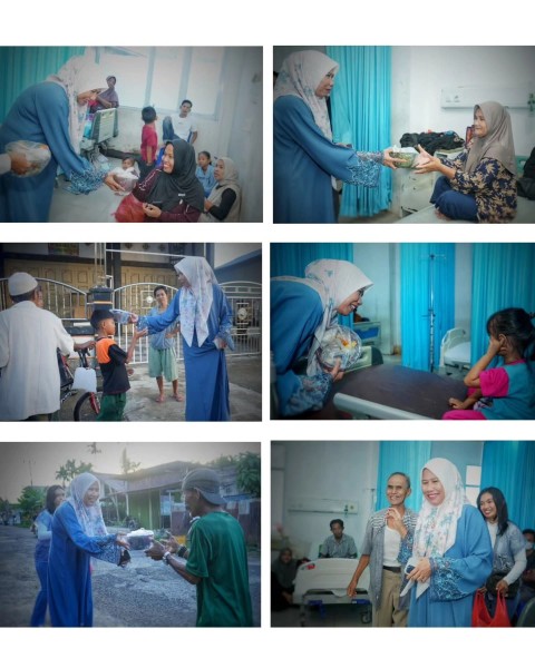 Wabup Inhil Yuliantini Berbagi Berkah di Penghujung Ramadhan, Bagikan Ta’jil di RSUD Puri Husada