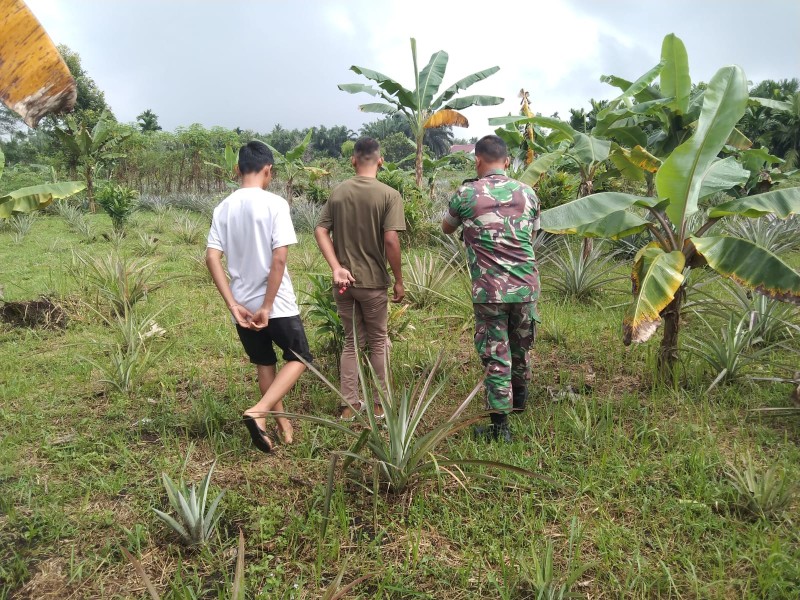 Babinsa Koramil 04/Perawang Laksanakan Patroli Karhutla di Perawang Barat, Titik Api Tidak Ditemukan