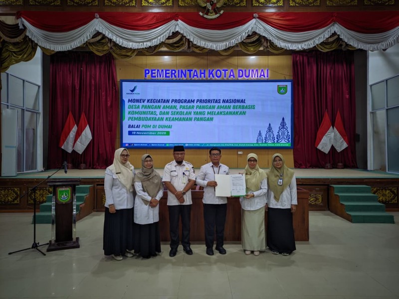 Perkuat Keamanan Pangan, Pemko Dumai dan BPOM Sepakati Komitmen Bersama dalam Program Nasional