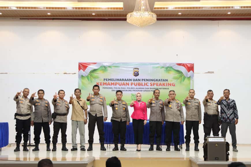 Dukung Green Policing, Polres Inhil Gelar Pelatihan Public Speaking