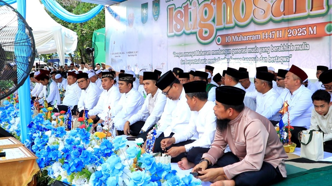 Dandim 0314/Inhil Hadiri Istighosah Gema Muharam, Bersama Gubri dan Forkopimda
