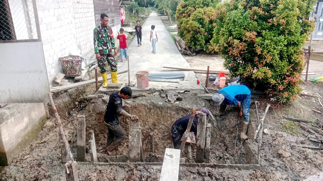 Pembangunan Jembatan Beton Tahap V Terus Dikebut, Kodim Dumai Tingkatkan Akses dan Mobilitas Warga Lubuk Gaung